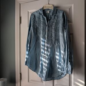 Sundance Light Blue Men’s Pintuck Button-Down Shirt